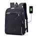 Backpack Male USB Charging Backpack Splashing Water Business Casual Computer Bag 15.6 Inch Anti-theft Backpack