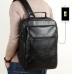 Men's Backpack Schoolbag PU Leather Large Capacity Computer Bag for Leisure Travel