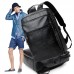 Men's Backpack Schoolbag PU Leather Large Capacity Computer Bag for Leisure Travel