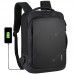 Men's Backpack Waterproof Nylon Business Travel Shoulders Bag Multifunctional USB Computer Backpack