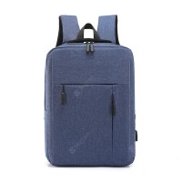 Men's Shoulder Bag with USB Charging Port Outdoor Computer Bag Casual Solid Color Backpack