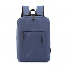 Men's Shoulder Bag with USB Charging Port Outdoor Computer Bag Casual Solid Color Backpack