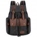 Men Canvas Shoulder Bag Computer Backpack Vintage Crazy Horse Leather Man Bag Backpack