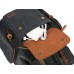 Men Canvas Shoulder Bag Computer Backpack Vintage Crazy Horse Leather Man Bag Backpack