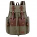 Men Canvas Shoulder Bag Computer Backpack Vintage Crazy Horse Leather Man Bag Backpack