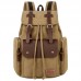 Men Canvas Shoulder Bag Computer Backpack Vintage Crazy Horse Leather Man Bag Backpack