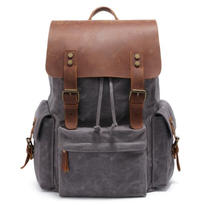 Men Computer Backpack Vintage Canvas Shoulder Bag