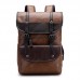 PU Leather Shoulder Bag Casual Backpack Schoolbag