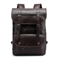 PU Leather Shoulder Bag Casual Backpack Schoolbag