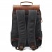 Canvas Backpack Retro Crazy Horse Leather Casual Computer Bag