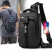 Men Backpack Fashion Casual Chest Pack Multifunction USB Charging Messenger Bag