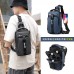 Men Backpack Fashion Casual Chest Pack Multifunction USB Charging Messenger Bag