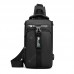 Men Backpack Fashion Casual Chest Pack Multifunction USB Charging Messenger Bag