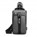 Men Backpack Fashion Casual Chest Pack Multifunction USB Charging Messenger Bag