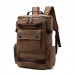 Men's Canvas Backpack Large Capacity Computer Bag Casual Multi-purpose Korean Trend Travel Backpack