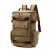 Men's Canvas Backpack Large Capacity Computer Bag Casual Multi-purpose Korean Trend Travel Backpack