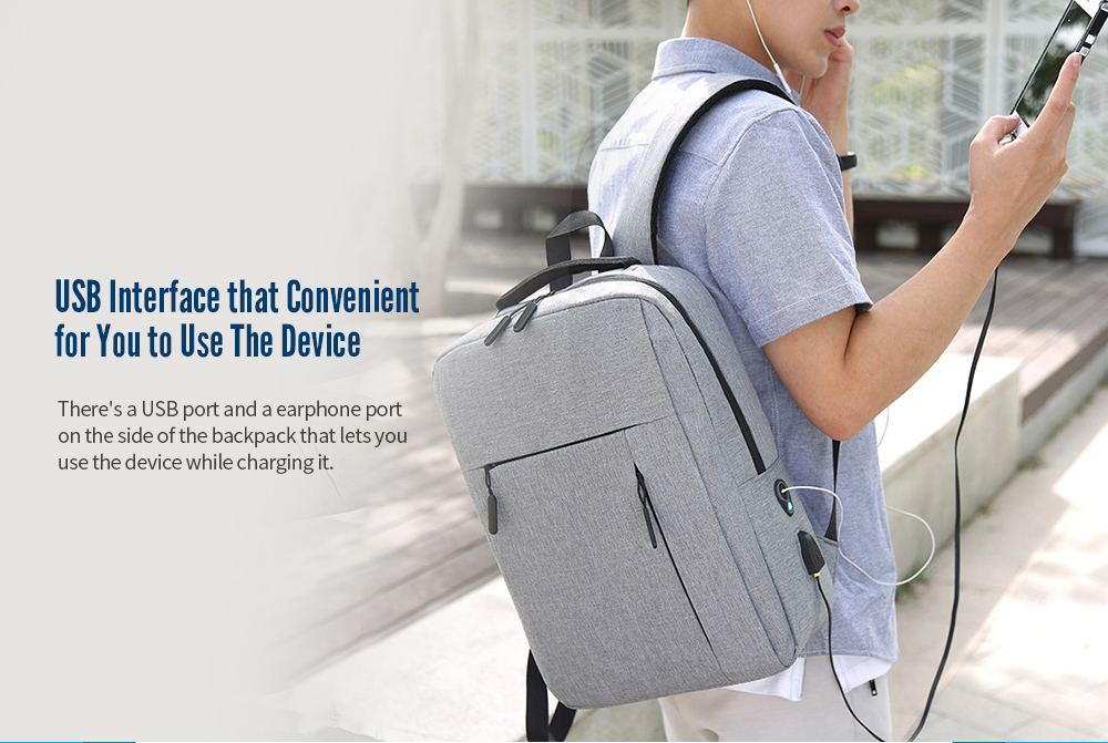 Men's Shoulder Bag USB Interface