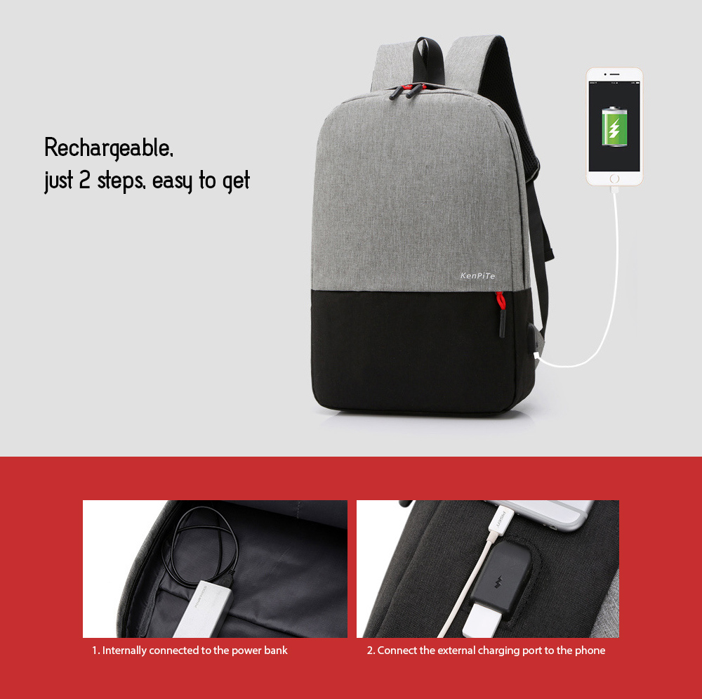 Backpack Korean Fashion Travel Bag Rechargeable