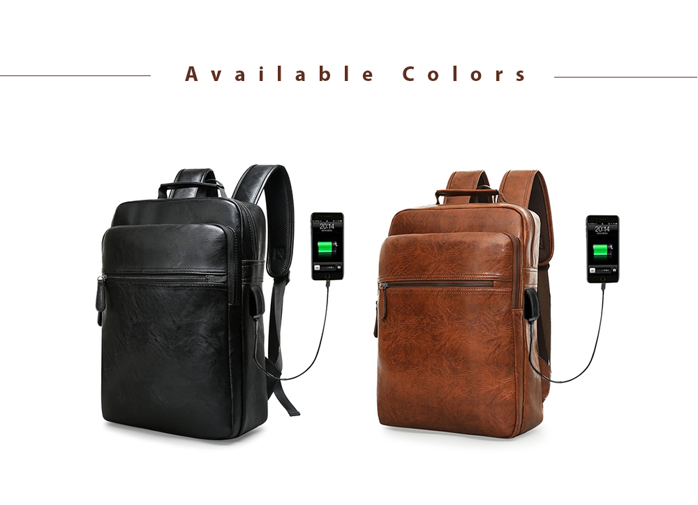 Men's PU Leather Backpack Colors