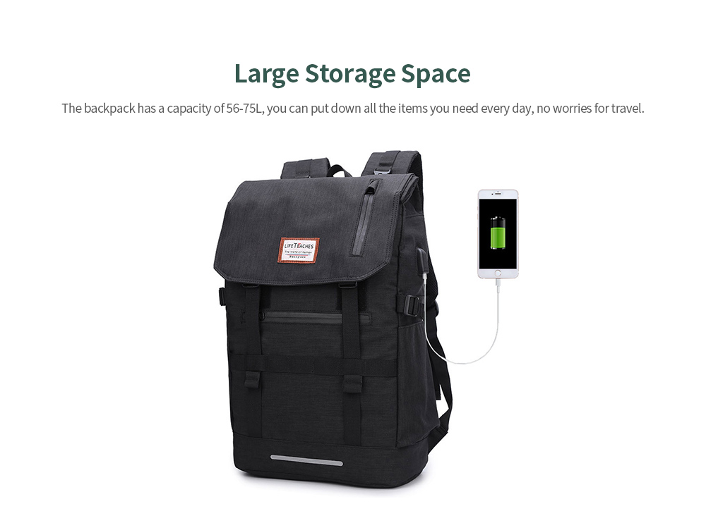 Shoulder Bag Man Riding Tide Backpack USB Charging