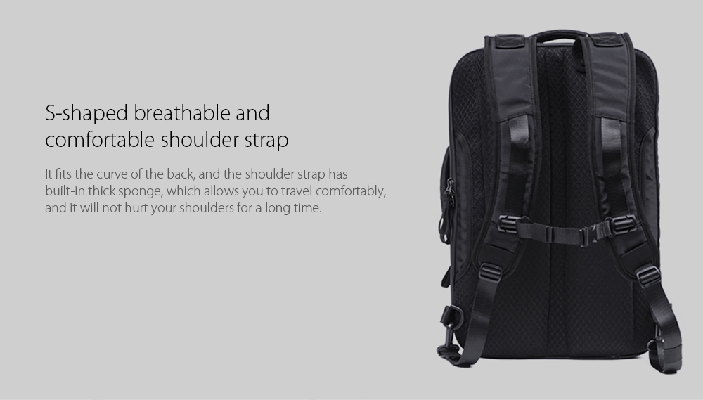 Backpack Wear-resistant Breathable Shoulder Bag S-shaped breathable and comfortable shoulder strap