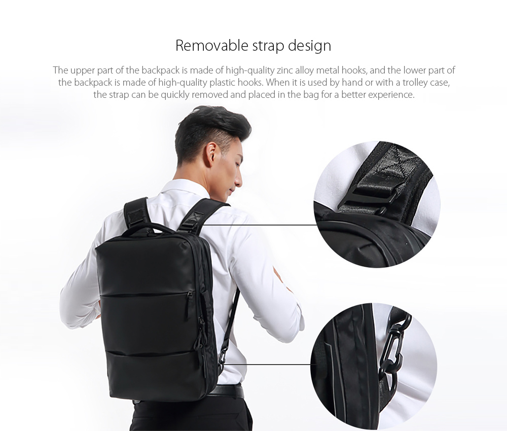 Backpack Wear-resistant Breathable Shoulder Bag Removable strap design