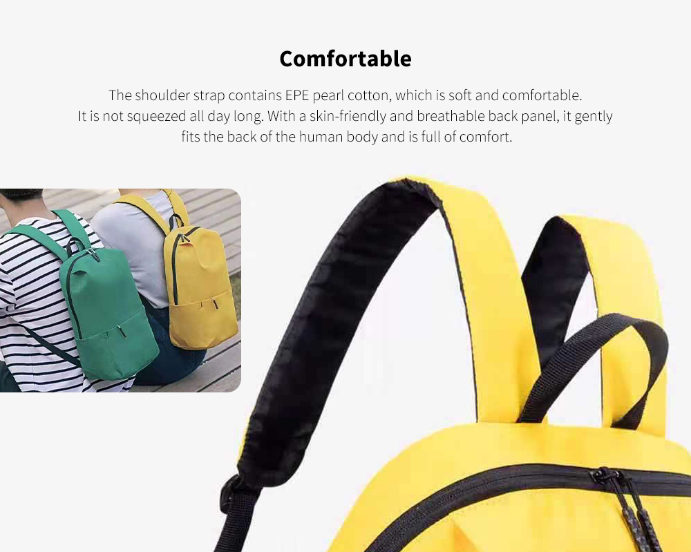 Colorful Waterproof Outdoor Casual Backpack - Yellow Comfortable