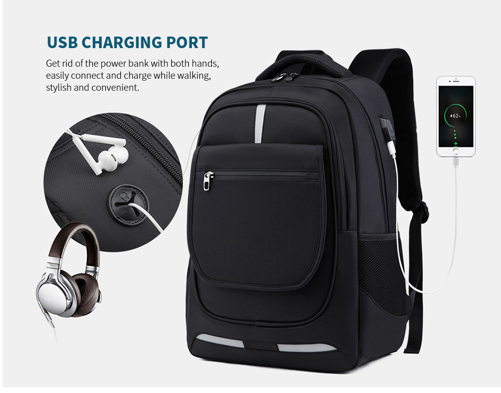 Backpack Outdoor Multifunction Shoulder Bag USB charging port