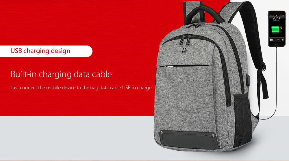 Men's Backpack USB charging design