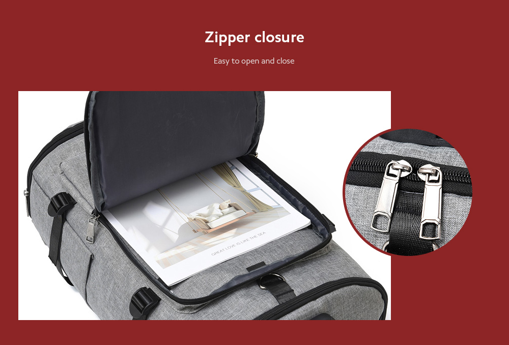 Travel Mountaineering Bag Zipper Clousre