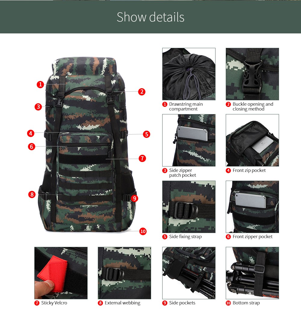 Large-capacity Outdoor Backpack details