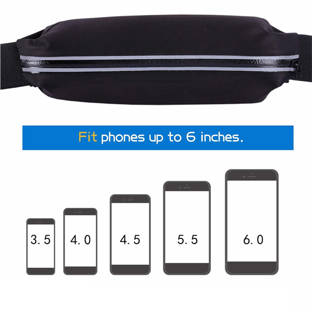 Portable Sports Water-resistant Anti-theft Phone Zipper Waist Bag