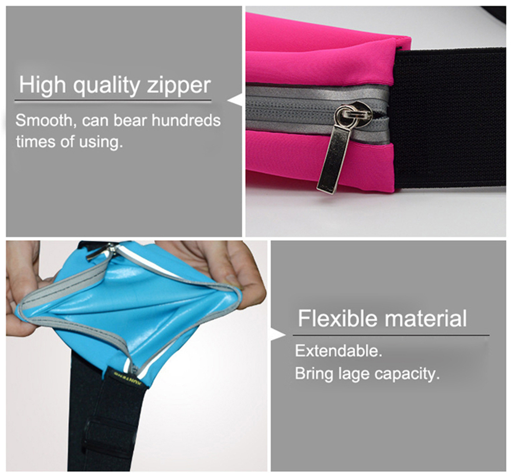 Portable Sports Water-resistant Anti-theft Phone Zipper Waist Bag