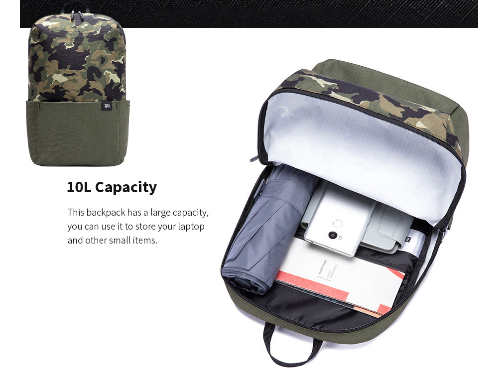 10L Backpack Camouflage Casual Travel Shoulder Bag Capacity
